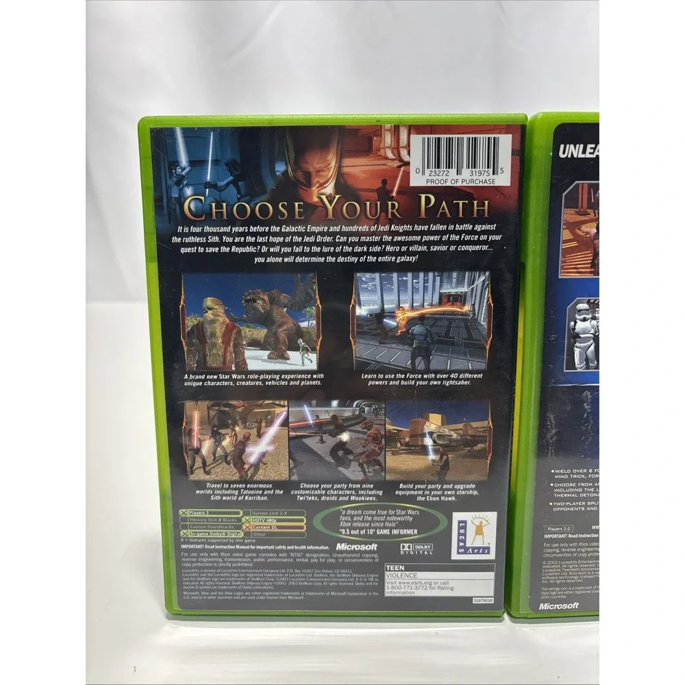 Xbox - Star Wars Jedi Knight 2 & Star Wars‎ Knights Oh The Republic Tested Works